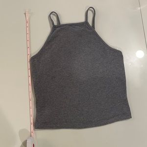 Gray crop tank top xs